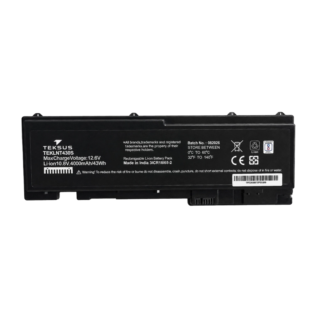 Teksus Laptop Battery Compatible For Lenovo Thinkpad T430S 6C view 2